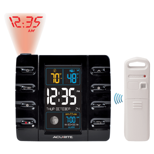 AcuRite Atomic Alarm Clock with Projection and Outdoor Temp