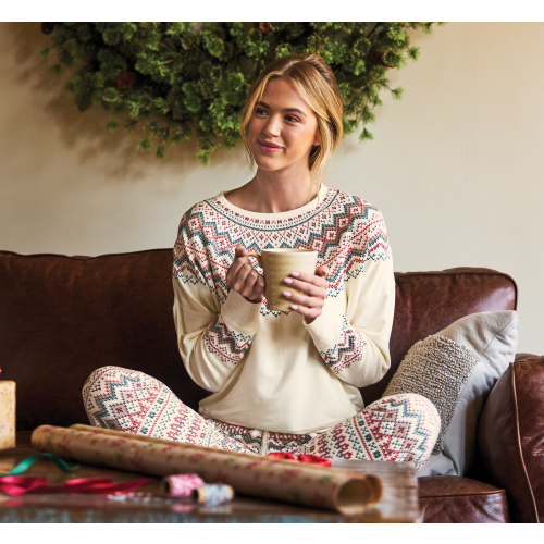 Natural Reflections Fair Isle Joggers for Ladies