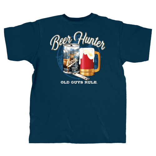 Old Guys Rule Beer Hunter Short-Sleeve T-Shirt for Men