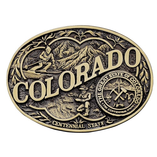 Montana Silversmiths Colorado State Heritage Attitude Buckle
