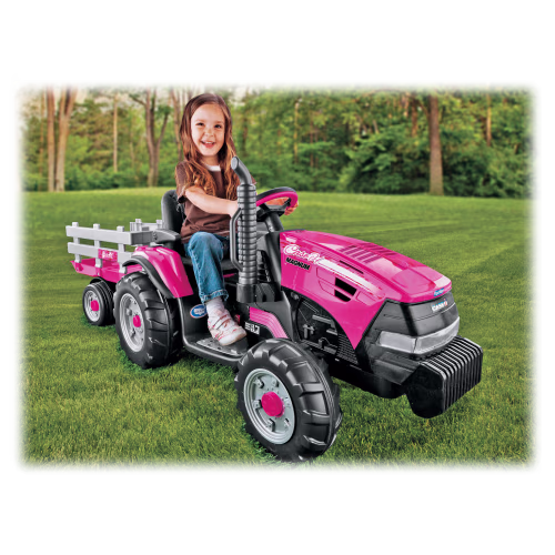 Peg-Perego CASE IH Magnum Tractor/Trailer Ride-On Toy for Kids