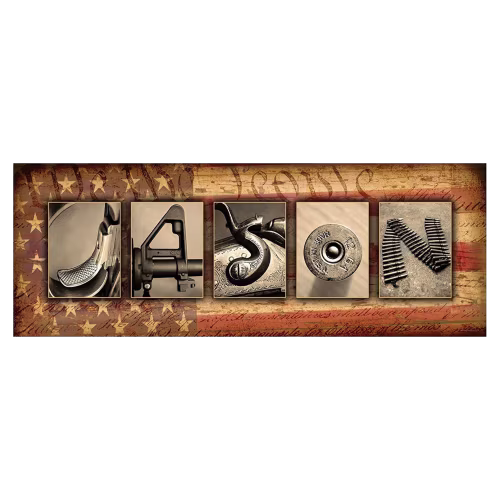 Scott Kennedy Personalized Block Letter Shooting Artwork