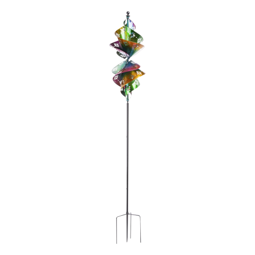 Evergreen Floral Lemniscate Wind Spinner
