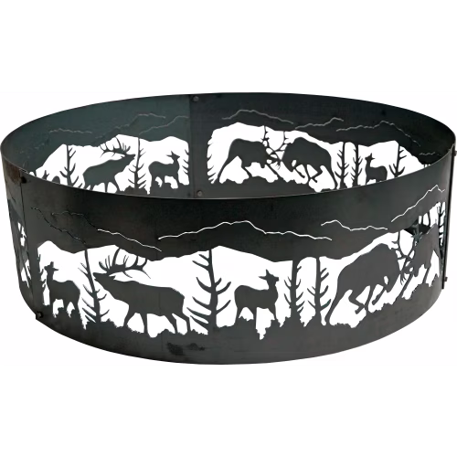 P&D Metal Works Fighting Elk Campfire Ring