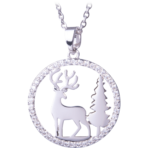 Amanda Blu Deer Cubic Zirconia Necklace