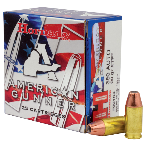 Hornady American Gunner .380 ACP 90 Grain Handgun Ammo