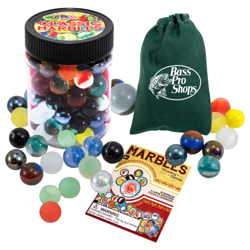 Bass Pro Shops Marbles Toy Jar with Canvas Pouch