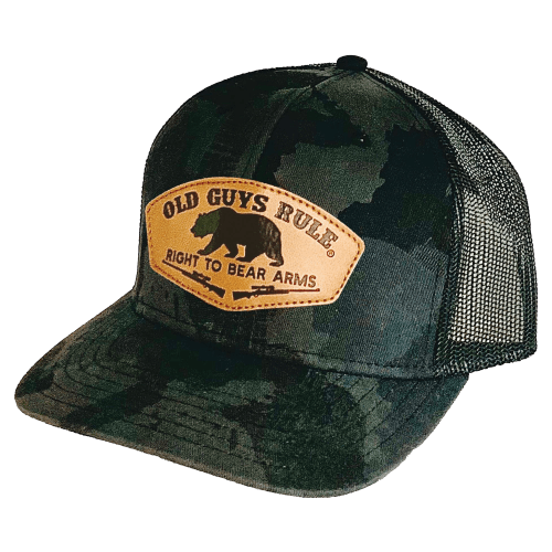 Old Guys Rule Bear Patch Trucker Cap