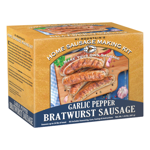 Hi Mountain Garlic Pepper Bratwurst Sausage Kit