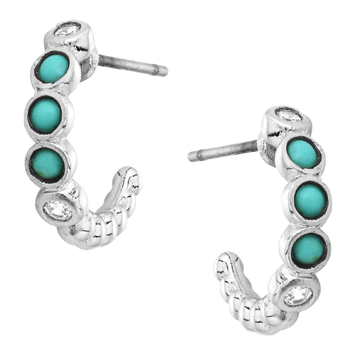 Montana Silversmiths Turquoise Tranquility Crystal Earrings