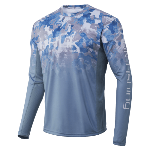 Huk Icon X Refraction Camo Fade Long-Sleeve Shirt for Men