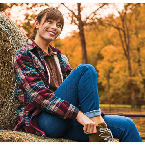 Natural Reflections Sherpa-Lined Shirt Jacket for Ladies