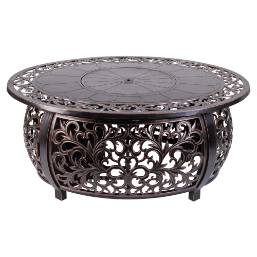 Fire Sense Toulon Aluminum Oval Liquid Propane Gas Fire Pit