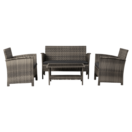 Balkene Home Jareth 4-Piece Wicker Patio Set