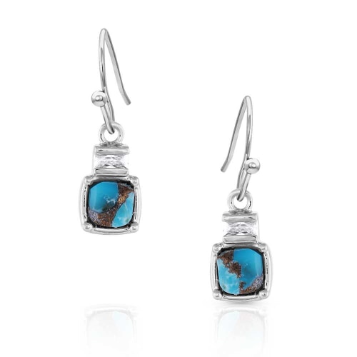 Montana Silversmiths Golden Rush Turquoise Hook Earrings