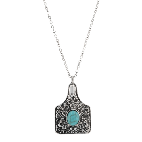 Montana Silversmiths Floral Cowtag Attitude Necklace
