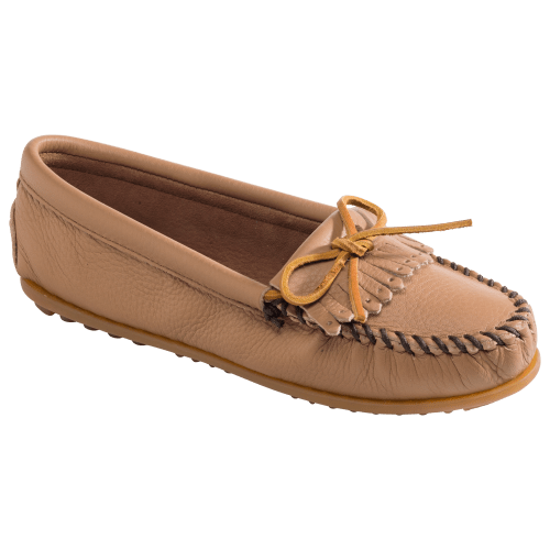 Minnetonka Moccasin Deerskin Kilty Slip-On Shoes for Ladies