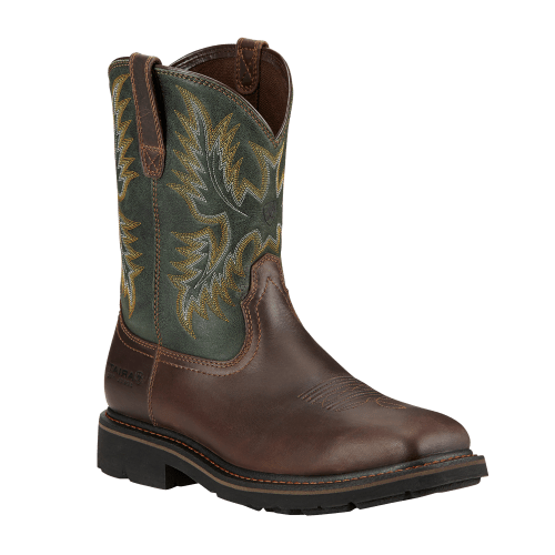 Ariat Sierra Square Toe Western Work Boots for Men
