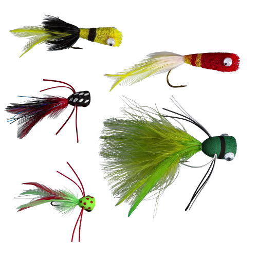 Perfect Hatch Premium 5-Pack Popper Fly Assortment