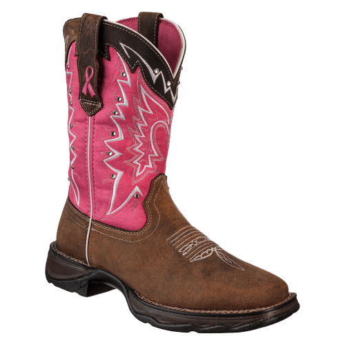 Durango Lady Rebel Pink Ribbon Pull-On Western Boots for Ladies