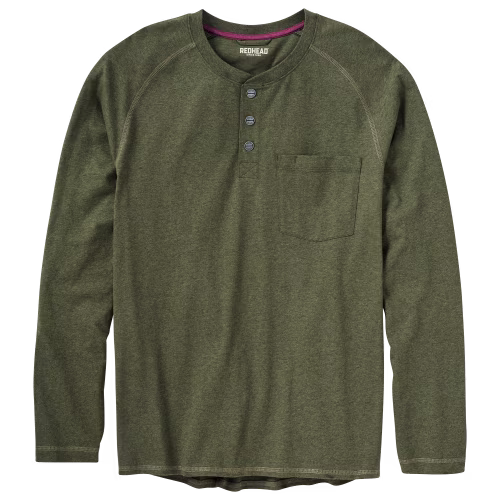 RedHead Pro Series Pocket Long-Sleeve Work Henley for Men