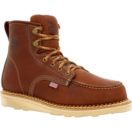 Georgia Boot 6'' Wedge Moc-Toe Work Boots for Men
