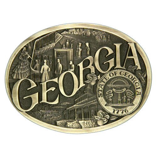 Montana Silversmiths Georgia State Heritage Belt Buckle
