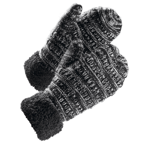 Natural Reflections Marled Knit Mittens for Ladies