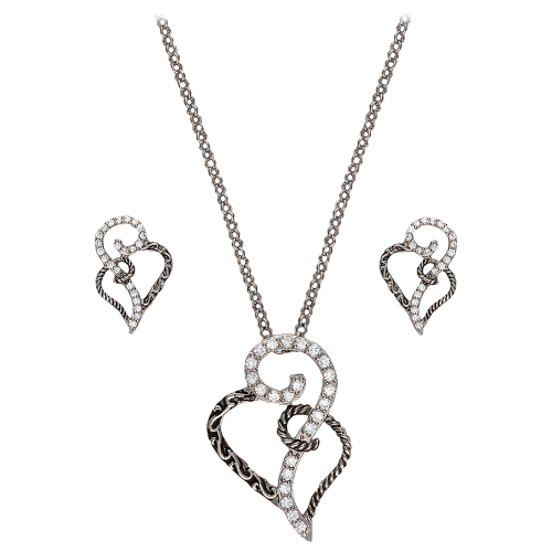 Montana Silversmiths Woven Hearts Jewelry Set