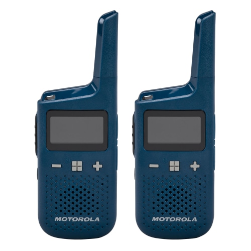 Motorola T383 Blue 2-Way Radios with Charging Docks