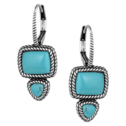 Montana Silversmiths Split Decision Turquoise Earrings