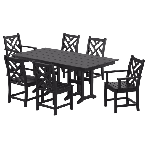 POLYWOOD Chippendale 7-Piece Farmhouse Dining Set