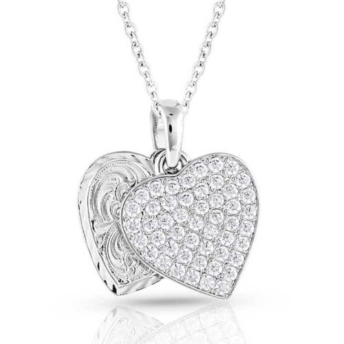 Montana Silversmiths Country Charm Crystal Love Necklace
