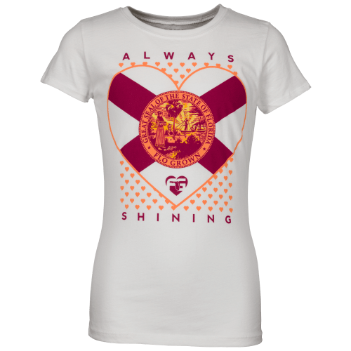 FloGrown Flag Heart Short-Sleeve T-Shirt for Girls