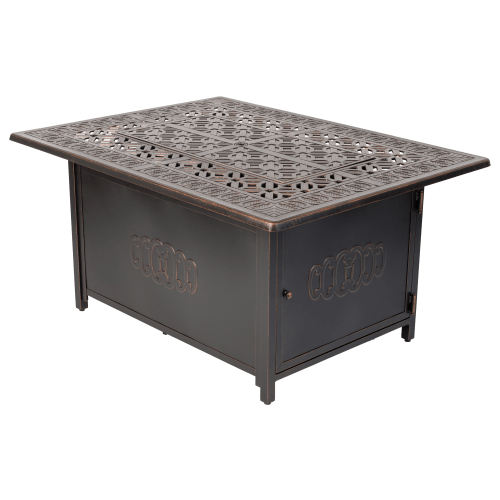 Fire Sense Dynasty Aluminum Rectangular Liquid Propane Gas Fire Pit