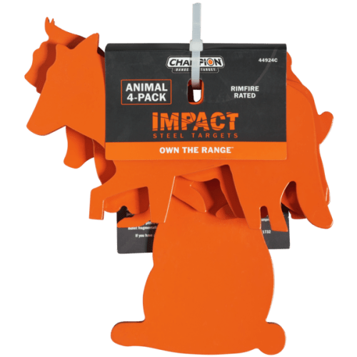 Champion Target Impact Steel Targets Gong Animal 4 Pack