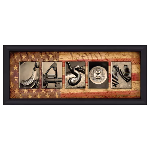 Shooting Letter Personalized Framed Artwork by Scott Kennedy