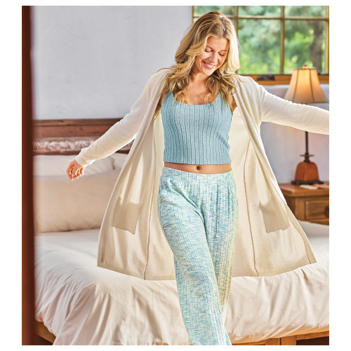 Natural Reflections Rib-Knit Cropped Cami for Ladies