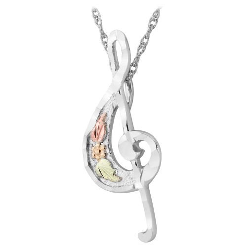 Landstrom's Black Hills Gold Treble Clef Necklace