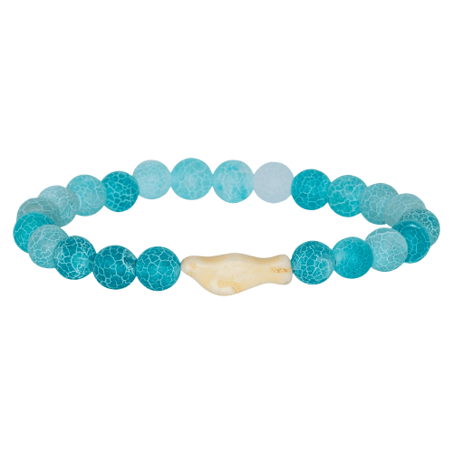 fahlo Glide Track-A-Seal Aqua Blue Bracelet