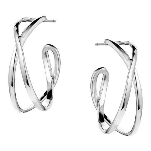 Montana Silversmiths Daring Crossed Hoop Earrings