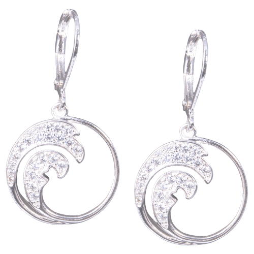 Amanda Blu Ocean Wave Cubic Zirconia Earrings