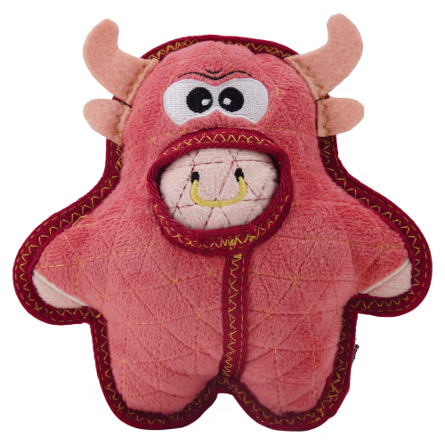 Outward Hound Xtreme Seamz Bull Plush Dog Toy