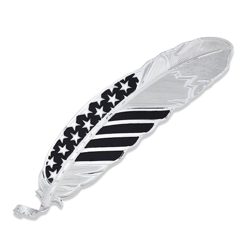 Montana Silversmiths Black Tie Affair Flag Hat Feather