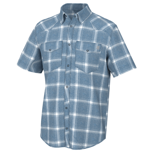 Huk Diamond Back Current Plaid Short-Sleeve Shirt for Men