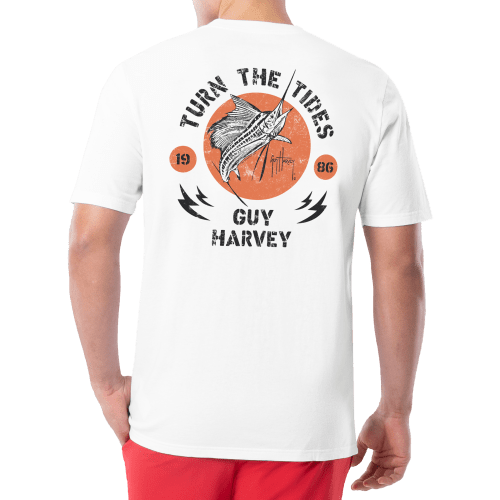 Guy Harvey Tide Stencil Short-Sleeve T-Shirt for Men