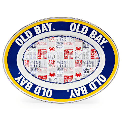 Golden Rabbit Old Bay Enamelware Collection Oval Platter