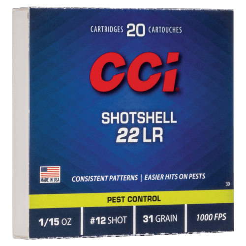 CCI Shotshell .22LR #12 Shot Aluminum Case Rimfire Ammo