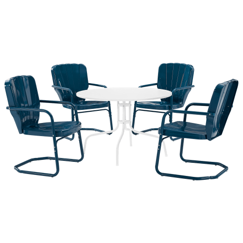 Crosley Ridgeland Chairs and Table Outdoor Metal 5-Piece Dining Set