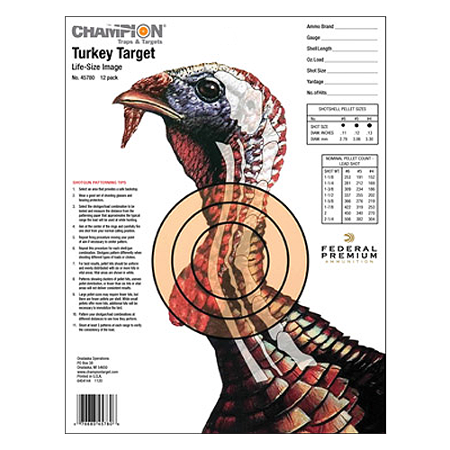 Champion Life-Size Turkey Sight-In Shooting Targets